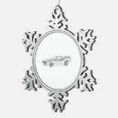 Plymouth Barracuda 1970 Tin Sneeuwvlok Ornament (Rechts)