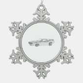 Plymouth Barracuda 1970 Tin Sneeuwvlok Ornament (Voorkant)