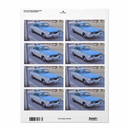 Plymouth Barracuda Etiket (Full Sheet)