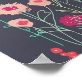 Plymouth Bloemen Donkere Boho Bloemstuk Poster (Hoek)