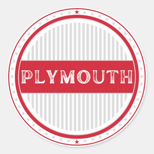 Plymouth City Pride Embleem – Engelse identiteit Ronde Sticker (Voorkant)