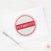 Plymouth City Pride Embleem – Engelse identiteit Ronde Sticker (Envelop)