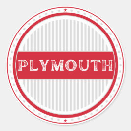 Plymouth City Pride Emblem – English Identity Ronde Sticker