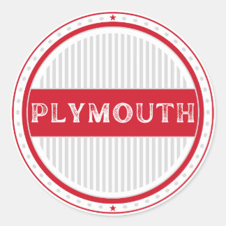 Plymouth City Pride Emblem – English Identity Ronde Sticker