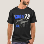 Plymouth Cuda Barracuda - Detroit - Mopar T-shirt (Voorkant)