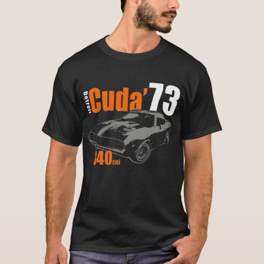 Plymouth Cuda Barracuda - Detroit - Mopar T-shirt (Voorkant)
