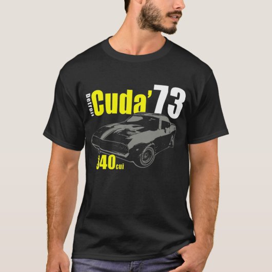 Plymouth Cuda Barracuda - Detroit - Mopar T-shirt (Voorkant)