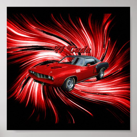 Plymouth Cuda Poster (Voorkant)