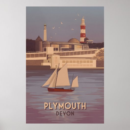 Plymouth Devon Reisposter Poster (Voorkant)