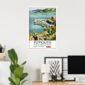 Plymouth Devon VK Groot-Brittannië Reisgids uit he Poster (Thuiskantoor)
