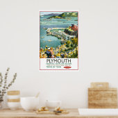 Plymouth Devon VK Groot-Brittannië Reisgids uit he Poster (Keuken)