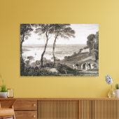 Plymouth Dock van Mount Edgecombe, van 'Cooke's' Canvas Afdruk (Insitu (Woonkamer))