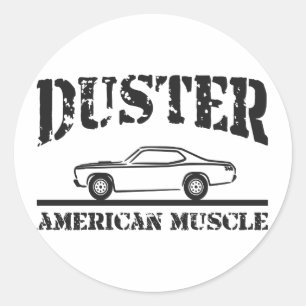 Plymouth Duster American Museum Ronde Sticker