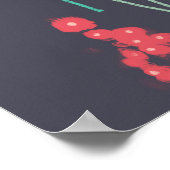 Plymouth Flowers Dark Boho Floral Poster (Hoek)