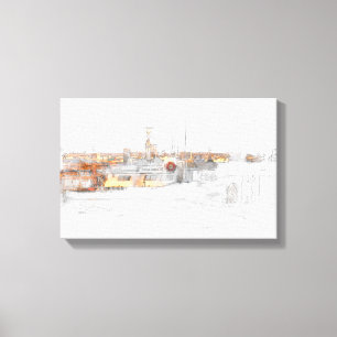Plymouth Harbour Canvas Print