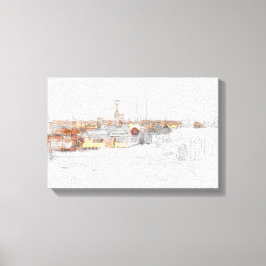 Plymouth Harbour Canvas Print (Voorkant)