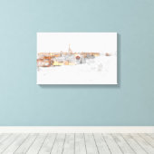 Plymouth Harbour Canvas Print (Insitu (Houten vloer))