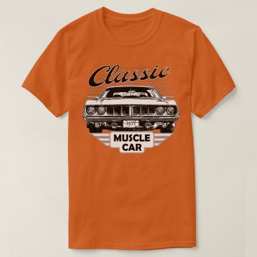 Plymouth Hemi Cuda Klassieke Amerikaanse Spier 70s T-shirt (Design voorkant)