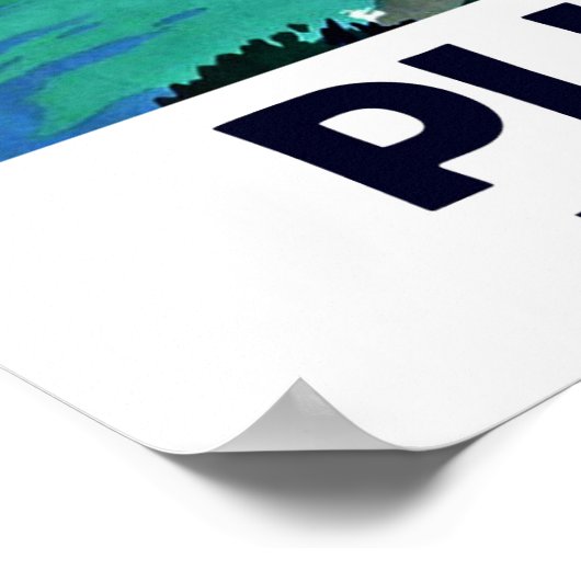 Plymouth, landschap op zee, oldtimers poster (Hoek)