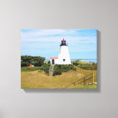 Plymouth Lighthouse, "de Gurnet" Massachusetts Canvas Afdruk (Voorkant)