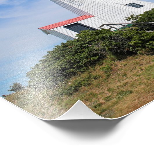 Plymouth Lighthouse, "de Gurnet" Massachusetts Foto Afdruk (Hoek)