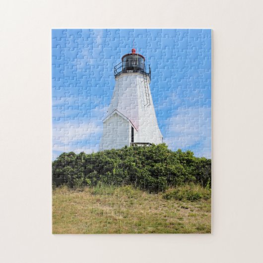 Plymouth Lighthouse, "de Gurnet" Massachusetts Legpuzzel (Verticaal)