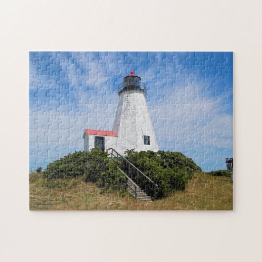 Plymouth Lighthouse, "de Gurnet" Massachusetts Legpuzzel (Horizontaal)