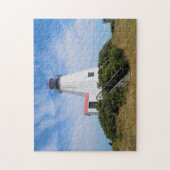 Plymouth Lighthouse, "de Gurnet" Massachusetts Legpuzzel (Verticaal)