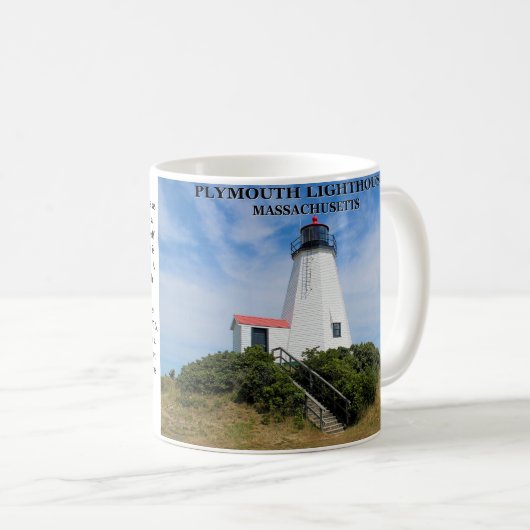 Plymouth Lighthouse, de Gurnet, Massachusetts Mok (Voorkant rechts)
