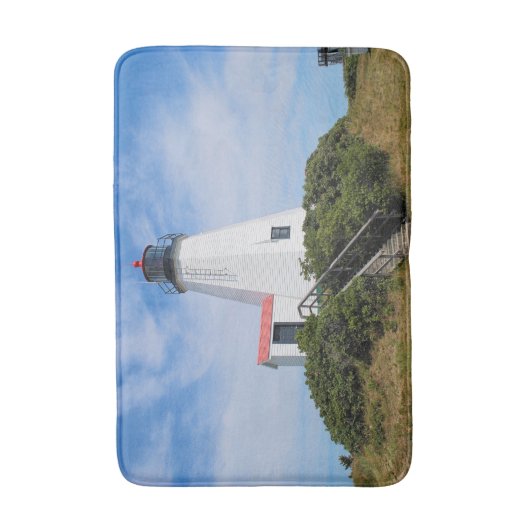 Plymouth Lighthouse, Massachusetts Large Bath Mat (Voorkant Verticaal)