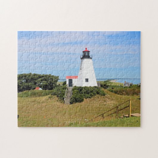 Plymouth Lighthouse, Massachusetts Legpuzzel (Horizontaal)