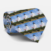 Plymouth Lighthouse, Massachusetts Mannen Stropdas (Opgerold)