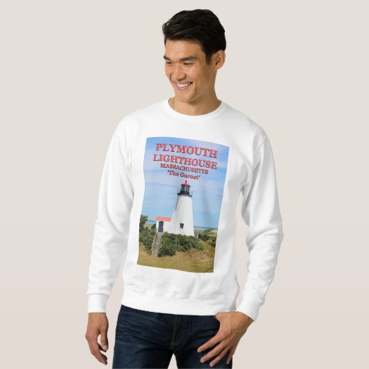 Plymouth Lighthouse , Massachusetts Sweatshirt (Voorkant volledig)