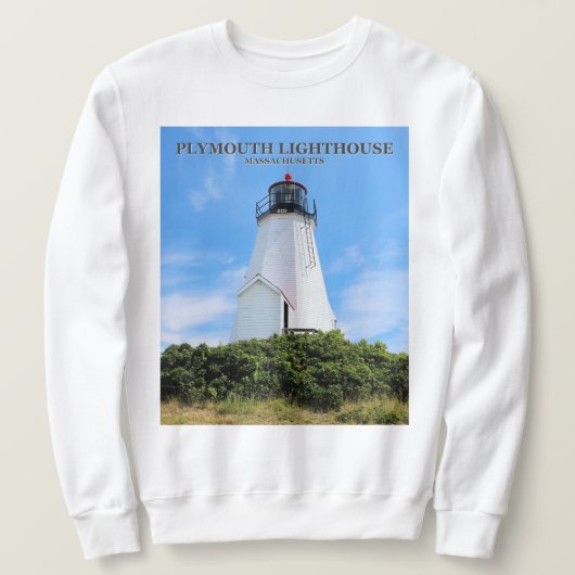 Plymouth Lighthouse , Massachusetts Sweatshirt (Design voorkant)