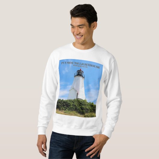 Plymouth Lighthouse , Massachusetts Sweatshirt (Voorkant volledig)