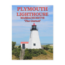 Plymouth Lighthouse, "The Gurnet", MA Briefkaart