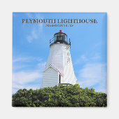 Plymouth Lighthouse, "The Gurnet", MA Magnet (Voorkant)