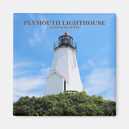 Plymouth Lighthouse, "The Gurnet", MA Magnet (Voorkant)