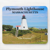 Plymouth Lighthouse, "The Gurnet", MA Mousepad Muismat (Voorkant)