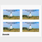 Plymouth Lighthouse, "The Gurnet", MA Stickers (Vel)