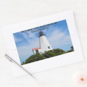 Plymouth Lighthouse, "The Gurnet", MA Stickers (Envelop)