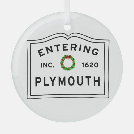 Plymouth, MA Holiday Wreater Keramisch Ornament (Voorkant)