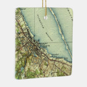 Plymouth MA  Kaart Keramisch Ornament (Rechts)