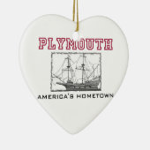 Plymouth, MA Keramisch Ornament (Rechts)