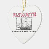 Plymouth, MA Keramisch Ornament (Links)