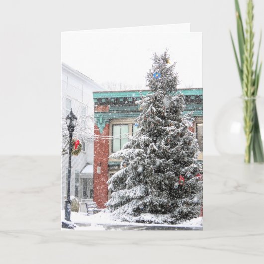 Plymouth MA-kerstboom Kaart (Voorkant)