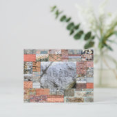 Plymouth MA Rocks en Bricks briefkaart (Staand voorkant)