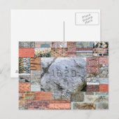 Plymouth MA Rocks en Bricks briefkaart (Voorkant / Achterkant)