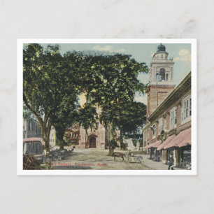 Plymouth MA, Stadsplein, 1910 Briefkaart