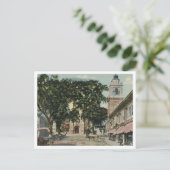 Plymouth MA, Stadsplein, 1910 Briefkaart (Staand voorkant)